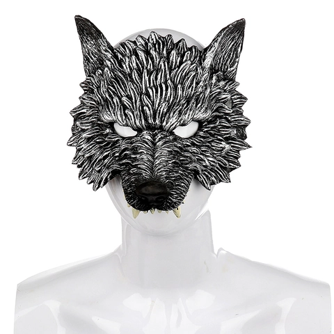 Maschera Di Lupo Realistica Maschera Di Lupo Mannaro 3D Con Zanne Morbida Schiuma RP Animale Per Halloween Carnevale Cosplay