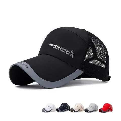 Cappellino Da Baseball In Rete Traspirante Asciugatura Rapida Visiera Lunga Protezione Solare Sport All'aperto Regolabile