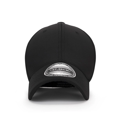 Casquette De Baseball Ajustée Respirante Maille Pinhole Élastique Dos Fermé Sportif Couleur Unie Polyester Spandex