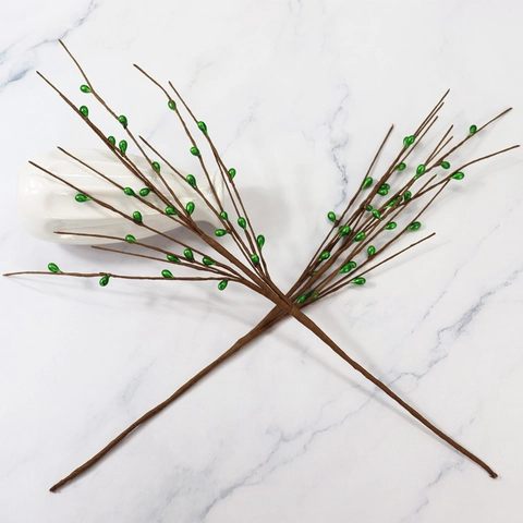 Artificial Simulation Berry Branches Plant Stamen Short Vine For Christmas DIY Decor Flexible Stem Home Wedding Photography Props