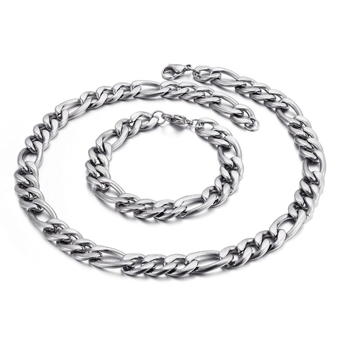 Collana A Catena Figaro Curb In Acciaio Inossidabile Placcato Oro 18K Lucidato A Specchio Gioielli Hip Hop Punk Per Uomo Donna