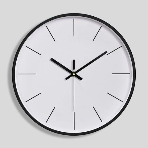 Orologio Da Parete Moderno Minimalista Cornice In Metallo Alluminio Silenzioso Quarzo Rotondo Decorativo Per Soggiorno Ufficio