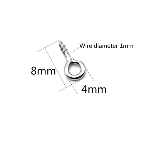 Tornillos De Ojo De Acero Inoxidable Para Hacer Joyas Conectores DIY Para Collares Y Llaveros Accesorios