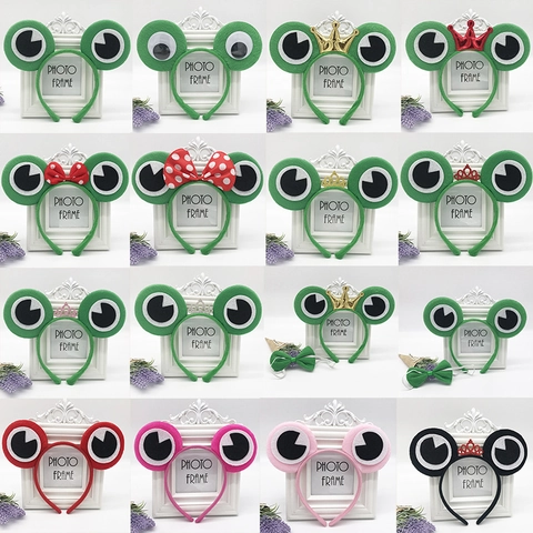 Kids Frog Eyes Headband Plush Animal Costume Hair Band For Party Performance Cute Cartoon Headpiece For Girls Boys