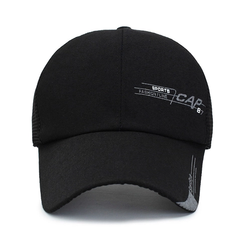 Mesh Baseball Cap Schnelltrocknend Atmungsaktiv Sonnenschutz Outdoor Sport Hut Verstellbar Sommer Trucker Kappe Briefdruck
