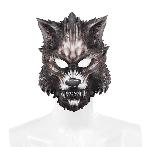 Realistische Wolfsmaske Halbgesicht EVA Werwolf Kostüm Für Halloween Maskerade Karneval Party Requisiten Erwachsene