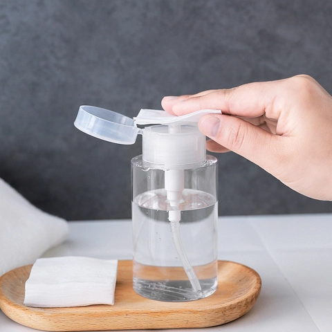 Distributore Ricaricabile A Pressione In Plastica PETG Trasparente Contenitore Di Liquidi Da Viaggio Portatile Per Struccante