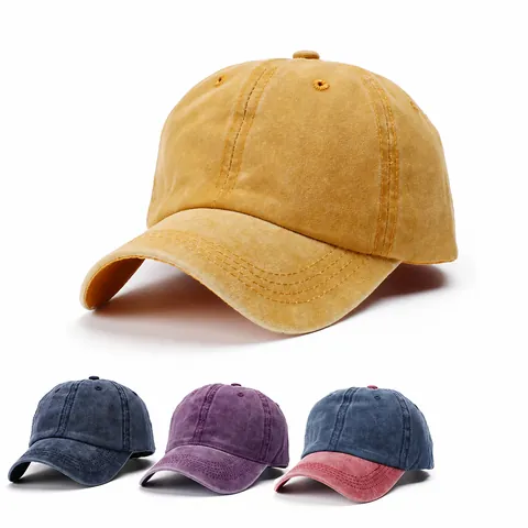 Gorra de Béisbol de Algodón Lavado Retro Para Hombre Mujer Ajustable Envejecida Gorra de Papá Color Sólido Patchwork Sombrero de Sol Accesorio Casual Aire Libre
