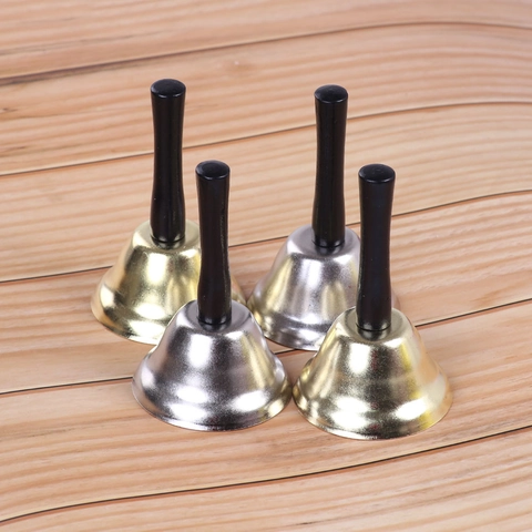IJzeren Kerst Handbel Goud Zilver Metallic Kerstman Servicebel Voor Bruiloft School Restaurant Feest Decoratie