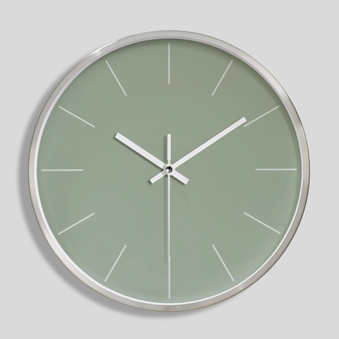 Orologio Da Parete Minimalista Moderno Cornice In Alluminio Metallo Movimento Al Quarzo Silenzioso Tondo Arredo Ufficio