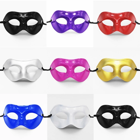 Halbmaske Maskerade Maske Kunststoff Bemalt Metallic Finish Für Halloween Party Ball Karneval Kostüm Zubehör
