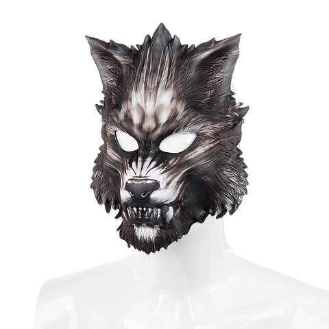 Realistische Wolfsmaske Halbgesicht EVA Werwolf Kostüm Für Halloween Maskerade Karneval Party Requisiten Erwachsene