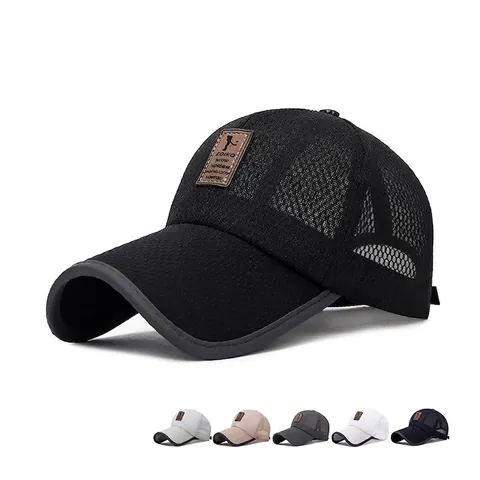 Cappellino Da Baseball In Mesh Traspirante Tesa Lunga Protezione Solare All Aperto Sport Estivi Cappello Trucker Regolabile Unisex