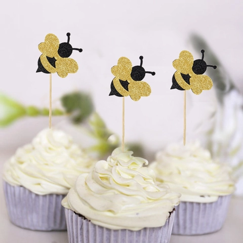 Decorazioni Per Torte Ape Nido D'Ape Stecchini In Carta Luccicante Decorazione Tavolo Da Dessert Per Festa Di Compleanno Per Bambini Novità