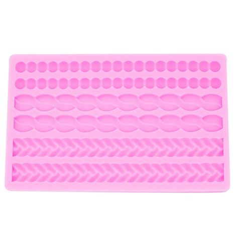 Stampo In Silicone Per Torta Fondente Bordo Treccia Corda Perla Artificial Strumento Decorazione Pasticceria DIY Cioccolato