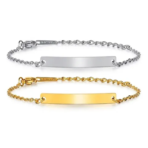 Minimalistische Kinder Armband Edelstahl Polierte Gebogene Bar Verstellbare Kette Schmuck Geschenk