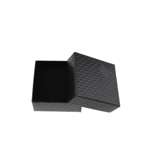 Rautenmuster Papier Schmuckschatulle Schwarz Geschenkverpackung Für Halskette Ohrring Anhänger Aufbewahrung Display Etui
