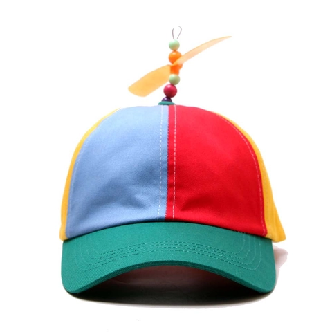 Cappello Con Elica Patchwork Colorato Tela Di Cotone Berretto Da Baseball Elicottero Rotante Cappello Da Sole Novità