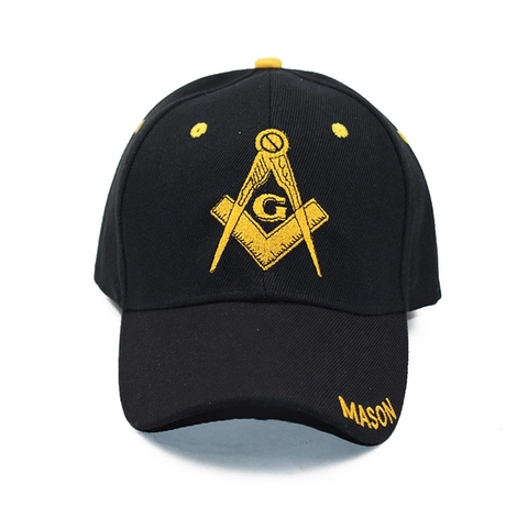 Freemason Symbol Embroidery Baseball Cap Square And Compass Mason Letter Adjustable Unisex Curved Brim Dad Hat