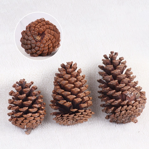 Natural Large Pine Cone Christmas Tree Ornament Rustic Wooden Pinecone Decoration For DIY Hanging Craft Home Holiday
