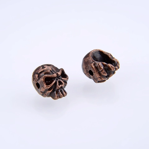 Skull Head Vintage Zinc Alloy Loose Beads For DIY Jewelry Making Punk Gothic Spacer Beads Antique Metal Crafts
