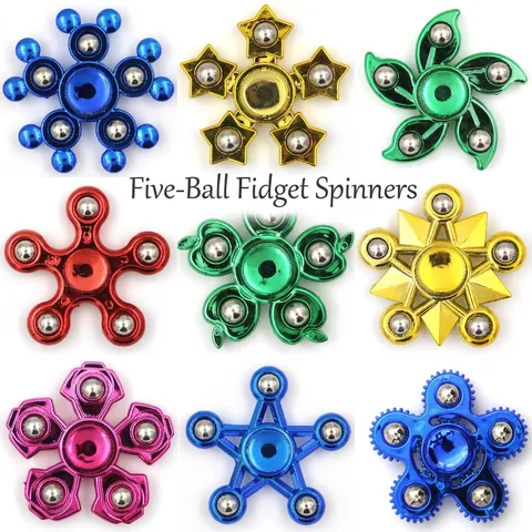 Fidget Spinner Finger Spielzeug Galvanisierter Kunststoff Mit Stahlkugeln Stressabbau Angst Sensorik Hand Spinner Bunt Metallisch