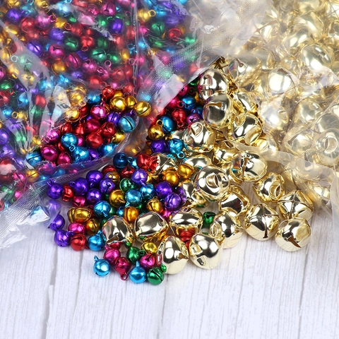 Pequeñas Campanas De Navidad Metal Galvanizado Colorido Accesorios De Bricolage Para Decoración De Árbol De Fiesta