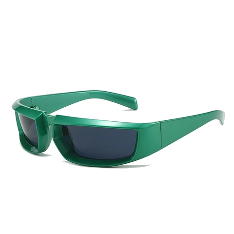 Lunettes De Soleil Enveloppantes Sportives Style Y2K Futur Cyberpunk Monture PC Protection UV400 Lunettes Rectangulaires Femmes Hommes