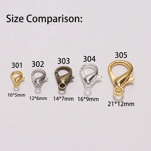 Chiusure A Moschettone Lega Zinco Componenti Gioielli Per Fai Da Te Collana Bracciale Connettori Portachiavi Placcati