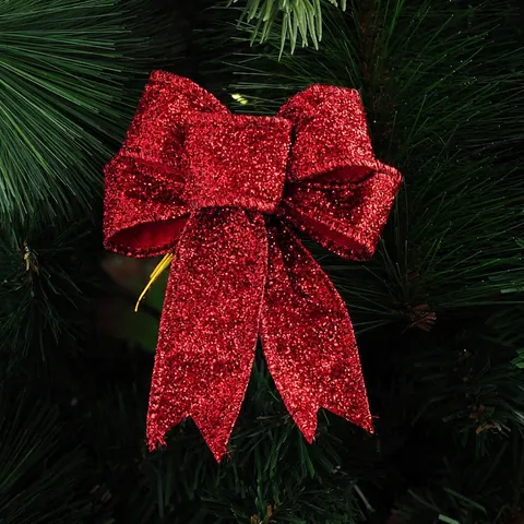 Fiocchi Decorativi Natalizi Nastro Luccicante Ornamenti Per Albero Delle Feste Per Ghirlanda Decorazione Festa