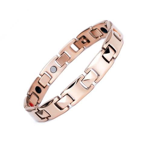 Bracciale Per Magnetoterapia In Acciaio Inossidabile 304 Catena A Maglie Energia Per La Salute Gioielli Geometrici Per Uomini E Donne