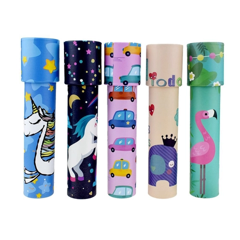Caleidoscopio In Carta Classico Giocattolo Educativo Per Bambini Fantasie Di Cartoni Animati Colorate Regalo Di Scoperta Scientifica Prisma Ottico Rotante