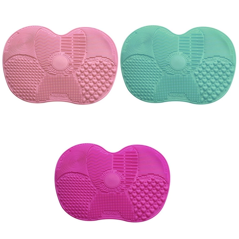 Makeup Brush Cleaning Mat Silicone Multi Texture Scrubber Pad With Suction Cups Professional Cosmetic Tool Scrubber