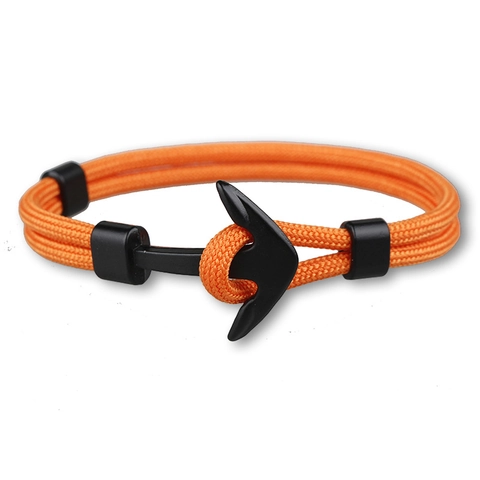 Nautische Anker Armband Gevlochten Paracord Touw Met Legering Sluiting Zeiler Stijl Outdoor Hand Sieraden Voor Heren Dames