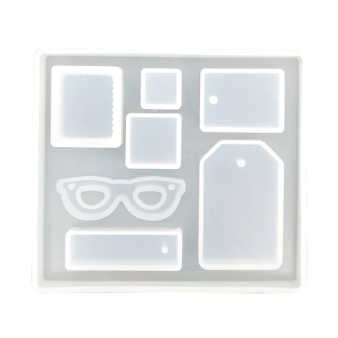 Stampo Silicone Per Colata Resina Gioielli Fai Da Te Ciondoli Occhiali Forme Geometriche Specchio Strumento Fatto A Mano