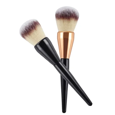 Großer Lose Puderpinsel Weiche Synthetikfaser Holzgriff Rundkopf Rouge Finishing Make-up-Tool Farbverlauf Schönheit
