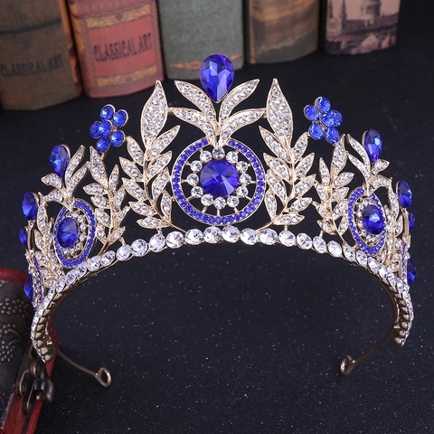 Braut Tiara Krone Aus Legierung Strass Kristall Luxus Barock Hochzeit Kopfschmuck Prinzessin Haarschmuck Für Frauen