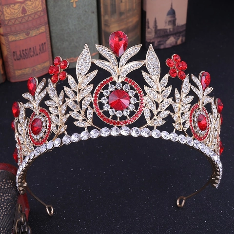 Braut Tiara Krone Aus Legierung Strass Kristall Luxus Barock Hochzeit Kopfschmuck Prinzessin Haarschmuck Für Frauen