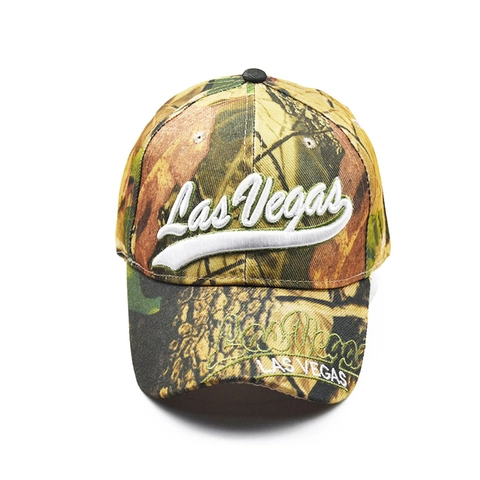 Vegas Camouflage Baumwolle Baseballkappe 3D Buchstaben Stickerei Verstellbar Outdoor Sport Sonnenhut Unisex Retro