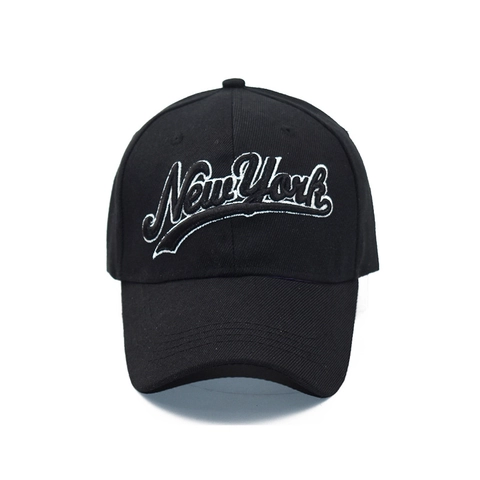 Casquette De Baseball Brodée New York Sergé De Coton Réglable Visière Courbée Sport Vintage Chapeau Soleil Unisexe