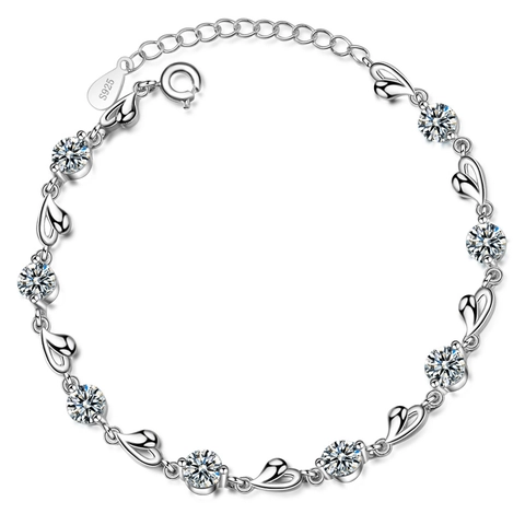 Koperen Platina Vergulde Hart Zirconia Schakelarmband Koreaanse Stijl Minimalistisch Verstelbare Hand Sieraden Voor Vrouwen Cadeau