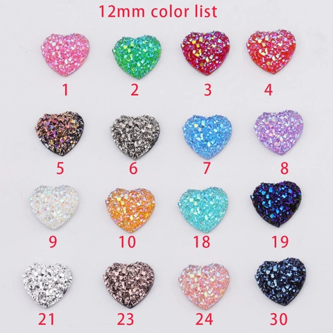 Cabochon In Resina A Forma Di Cuore Texture Druzy Luccicante Retro Piatto Accessori Per Creazione Di Gioielli Fai Da Te Forniture Per Artigianato