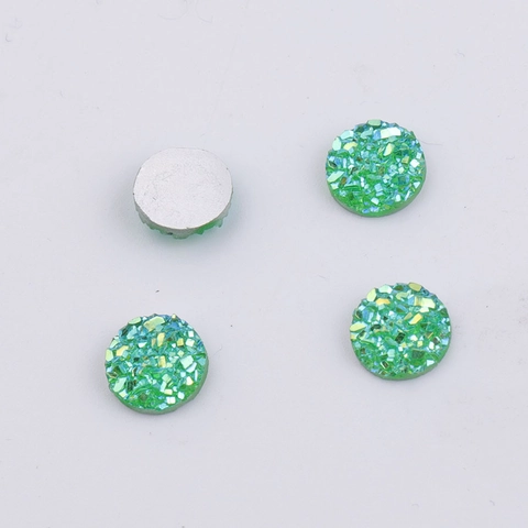 Ronde Druzy Hars Cabochons Platte Achterkant Glinsterende Stenen Voor DIY Sieraden Maken Knutselaccessoires