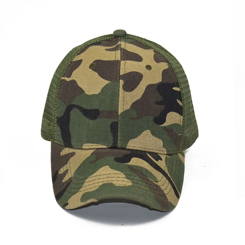 Berretto Da Baseball Camouflage Unisex Cotone Mesh Traspirante Trucker Hat Regolabile Outdoor Tattico Sport Sole