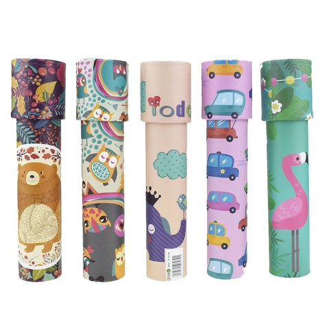 Caleidoscopio In Carta Classico Giocattolo Educativo Per Bambini Fantasie Di Cartoni Animati Colorate Regalo Di Scoperta Scientifica Prisma Ottico Rotante