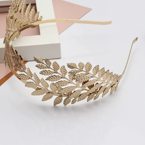 Cerchietto Corona Sposa Foglia Barocca Moda Lega Tiara Foglia Accessori per Capelli per Matrimonio Damigella d'Onore Donna Regalo