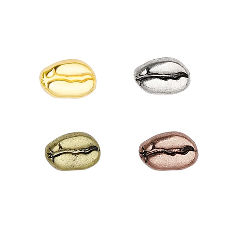 Coffee Bean Shape Brooch Zinc Alloy Realistic Metal Lapel Pin Creative Minimalist Accessory For Coffee Lovers Clothes Bags