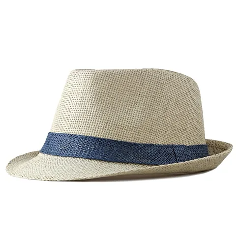 Uomini Donne Estate Paglia Fedora Cappello Traspirante Protezione Solare Aperto Spiaggia Jazz Cappello Da Sole Stile Vintage