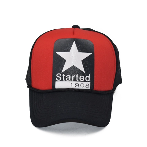 Καπέλο Trucker Baseball Cotton Polyester Mesh Αναπνεύσιμο Τυπωμένο Αστέρι Πέντε Σημείων Ρετρό Ρυθμιζόμενο Streetwear