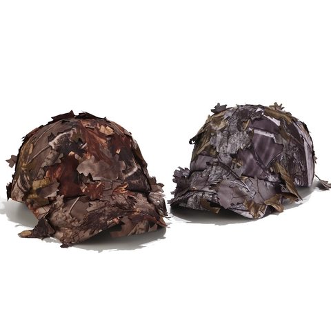 3D Blad Camouflage Honkbalpet Tactische Jacht Outdoor Ghillie Hoed Verstelbaar Bionisch Bladontwerp Polyester